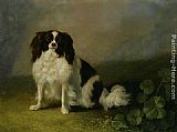 Jacob Philipp Hackert A King Charles Spaniel in a Landscape painting